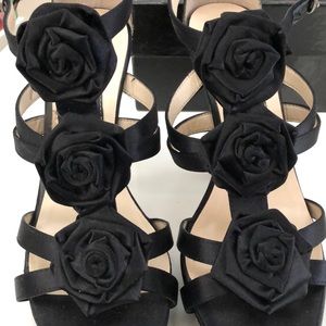 No-Curfew Heel- Black Satin main image 1